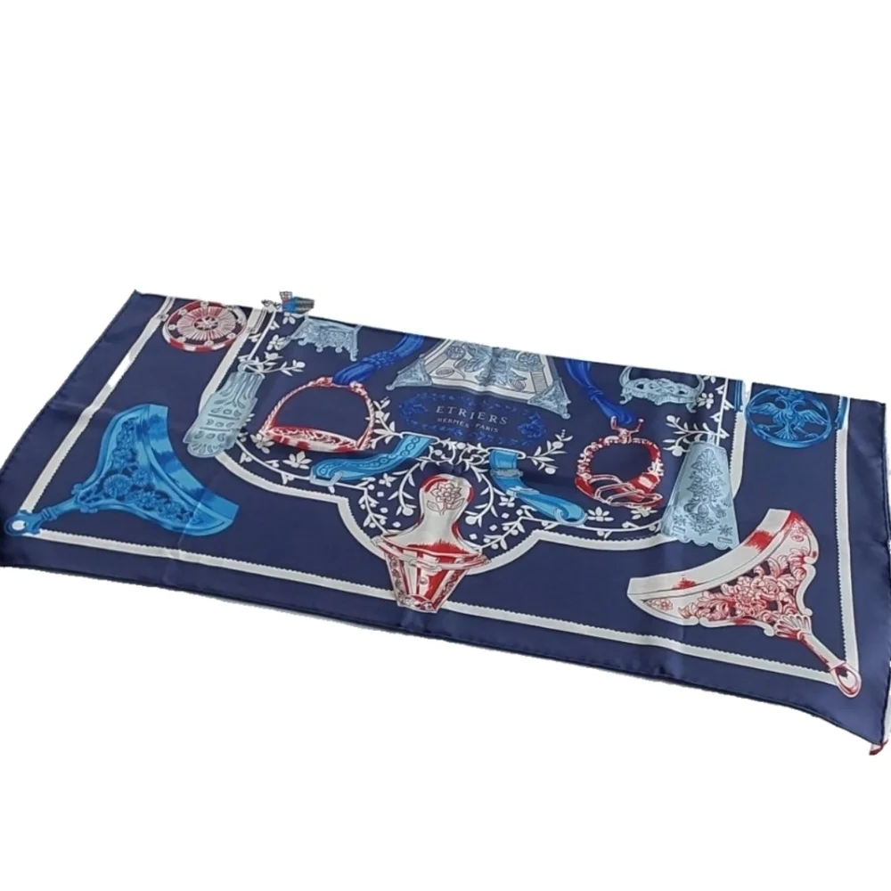 HERMÈS _ PARIS ETRIERS Multicolored Silk Scarf - Picture 11 of 15